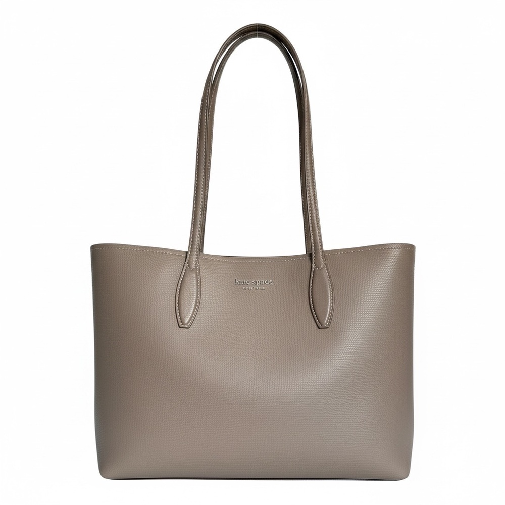 Kate Spade Kate Spade All Day Large Tote Gray, Taupe Saffiano Leather + Pouch
